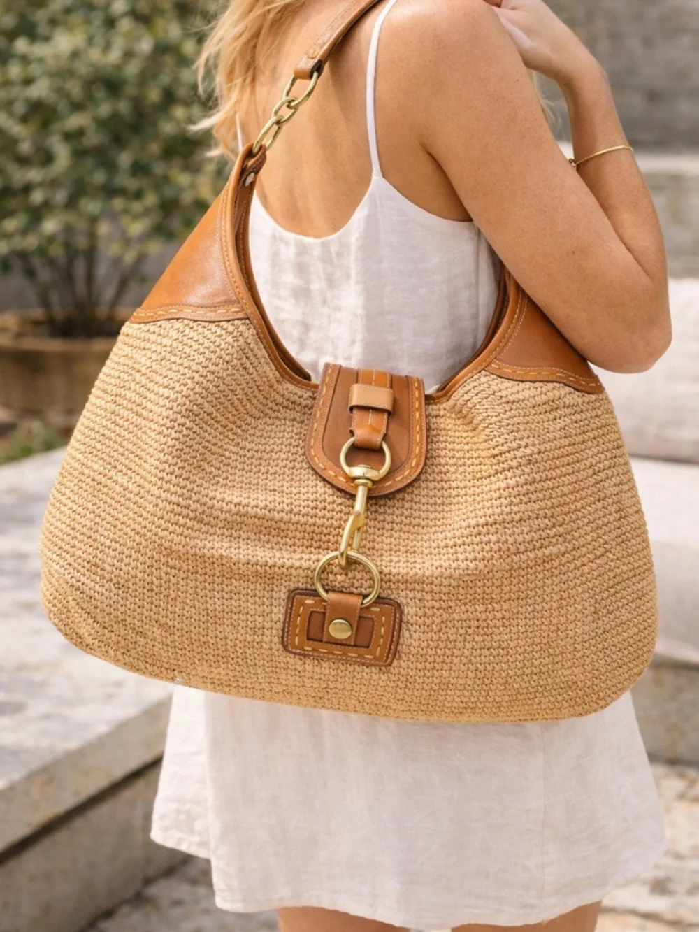 Coach Bleeker Straw Millie XL Tote Bag | F13374 - Picture 17 of 17